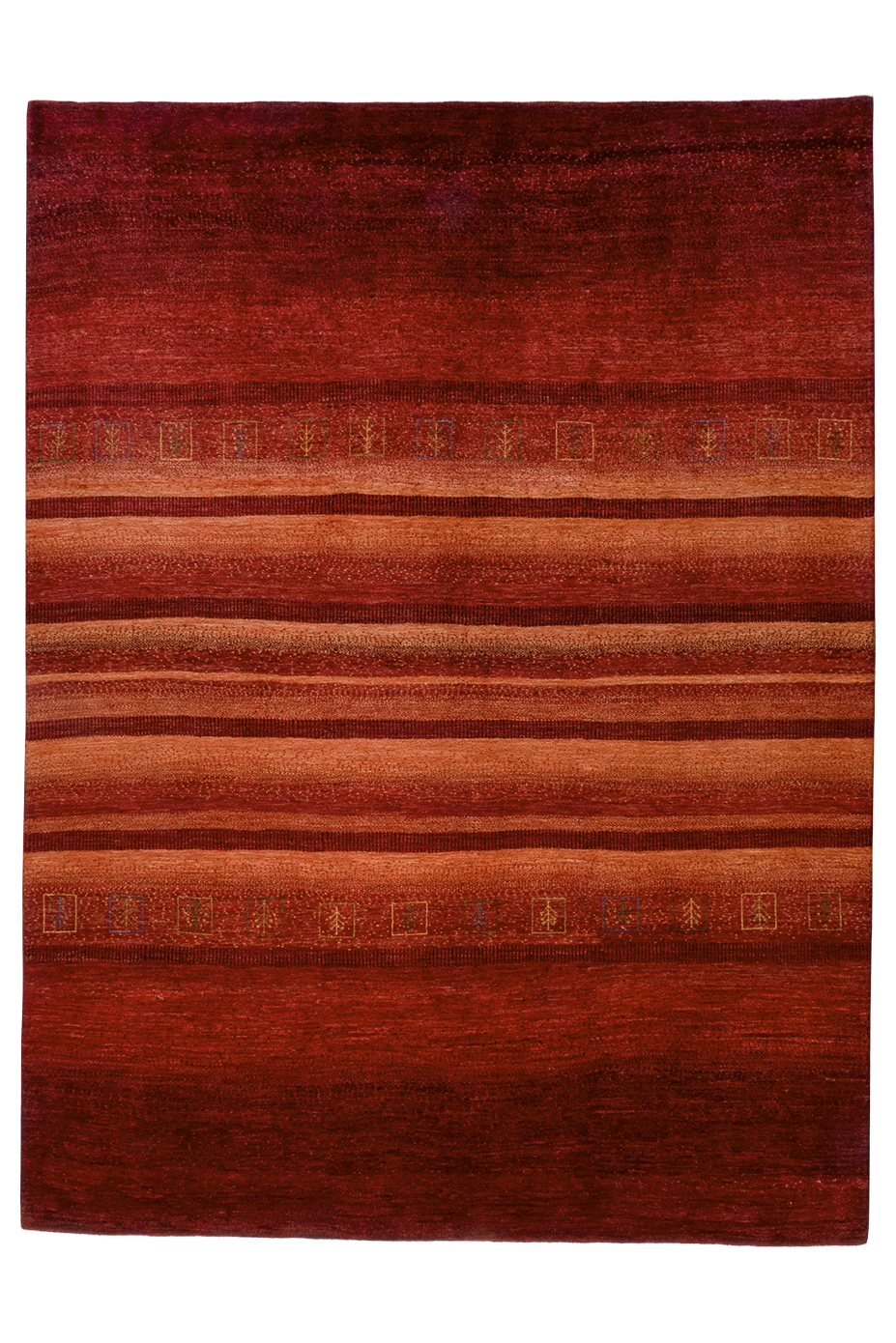 Gabbeh Teppich-Unikat - Blühender Mohn