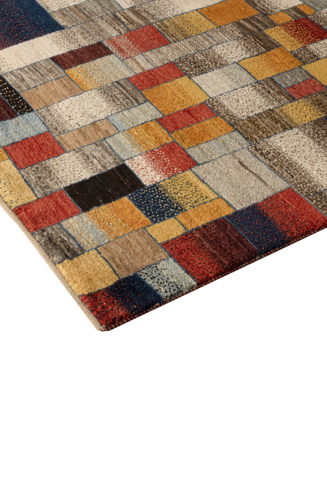 Gabbeh Teppich-Unikat - Farbmosaik