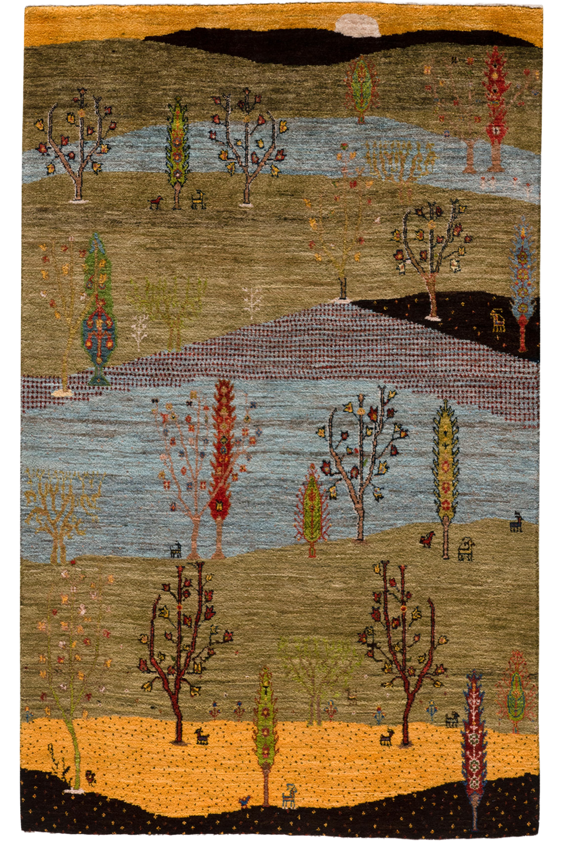 Gabbeh Teppich-Unikat - Zypressenhain