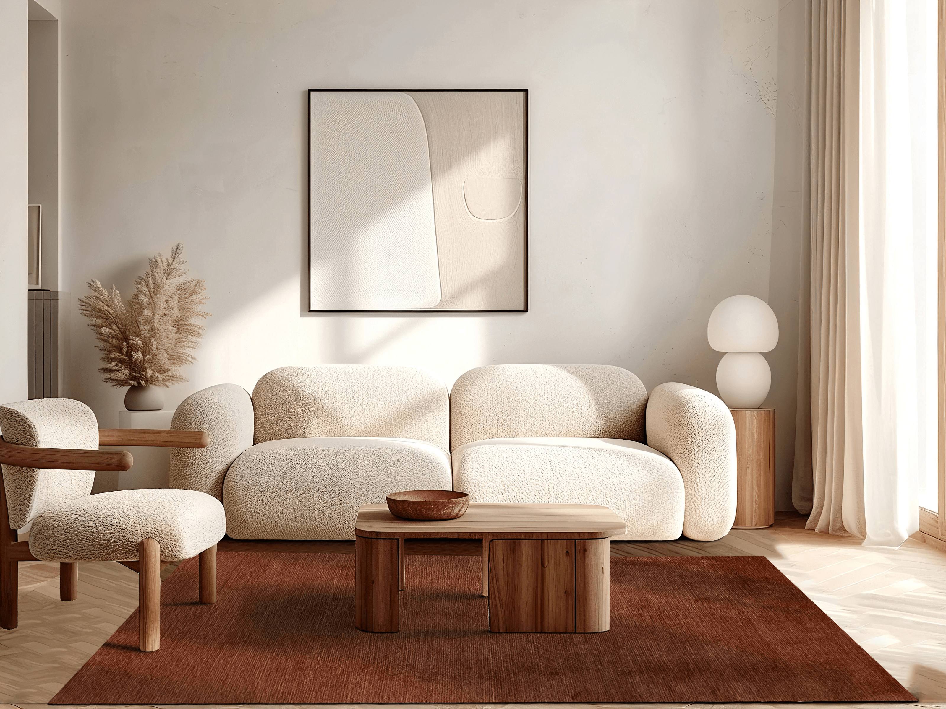 Design-Teppich - Mohair Rust