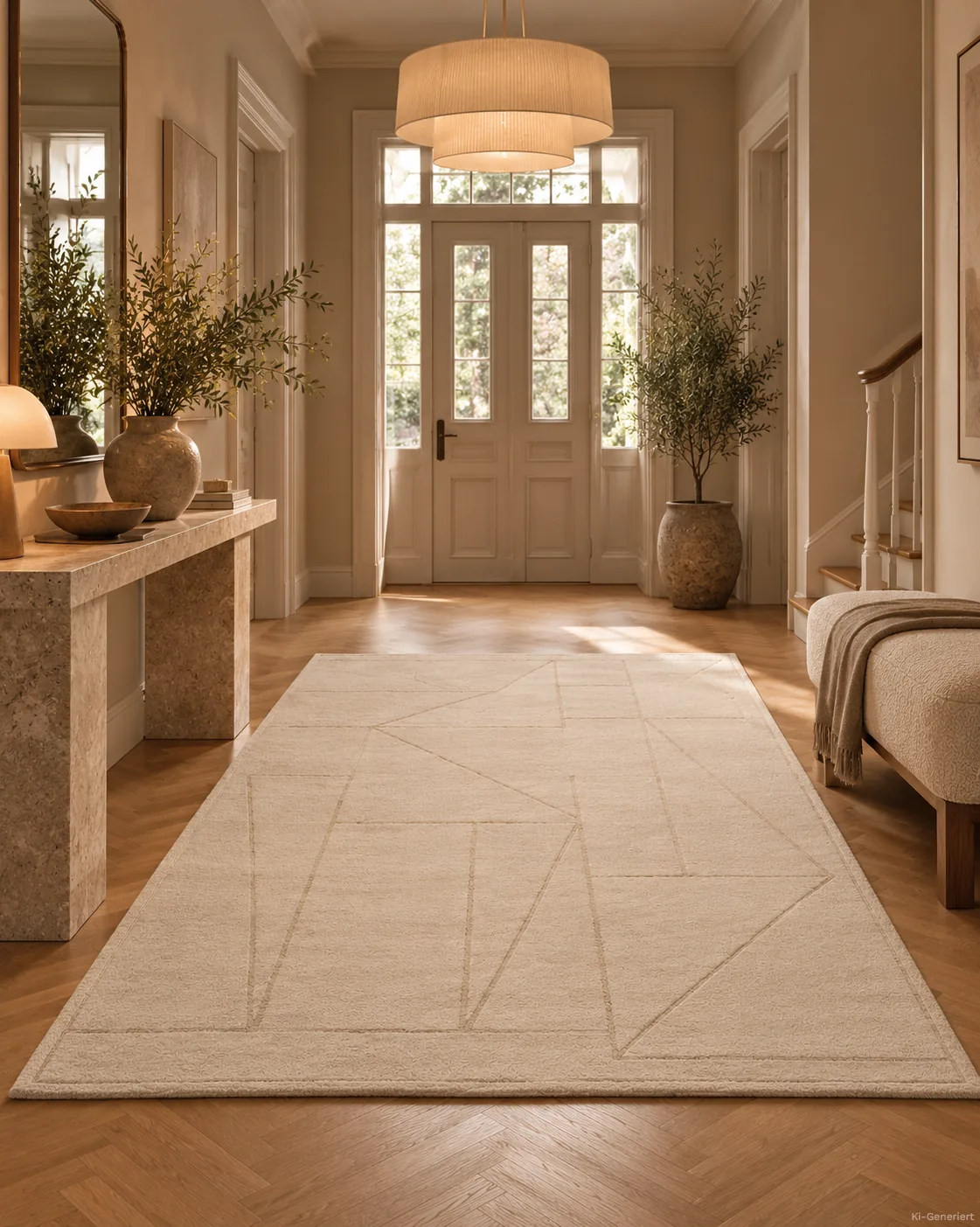 Jordan Collection Designteppich - Ivory Lines