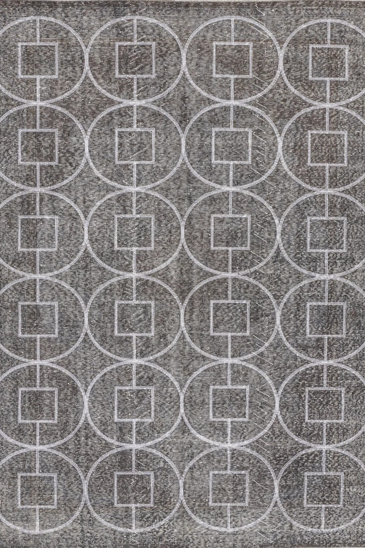 Jordan Collection Vintage Teppich - Grey Circles