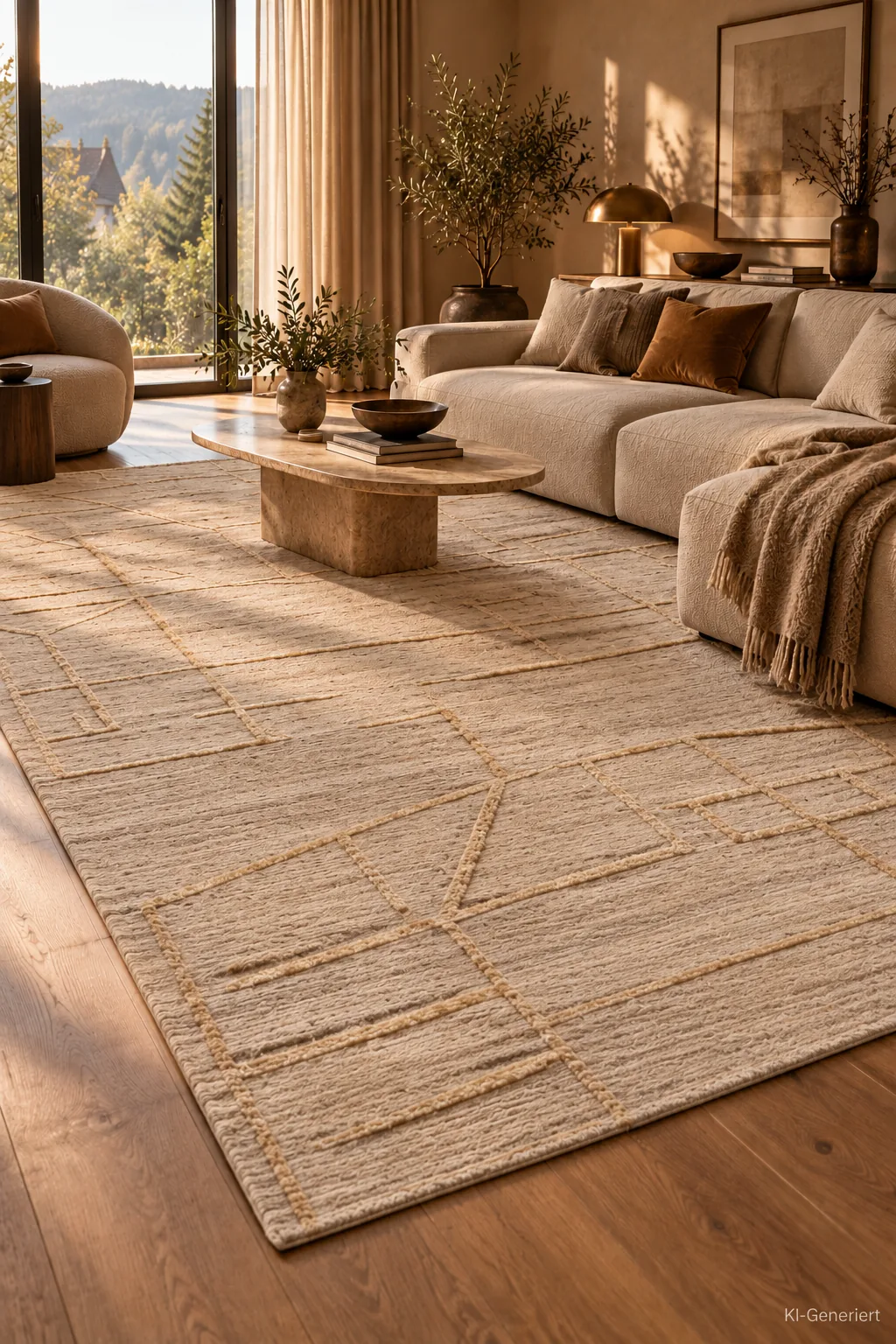 Jordan Collection Designteppich - Amber Golden Toffee