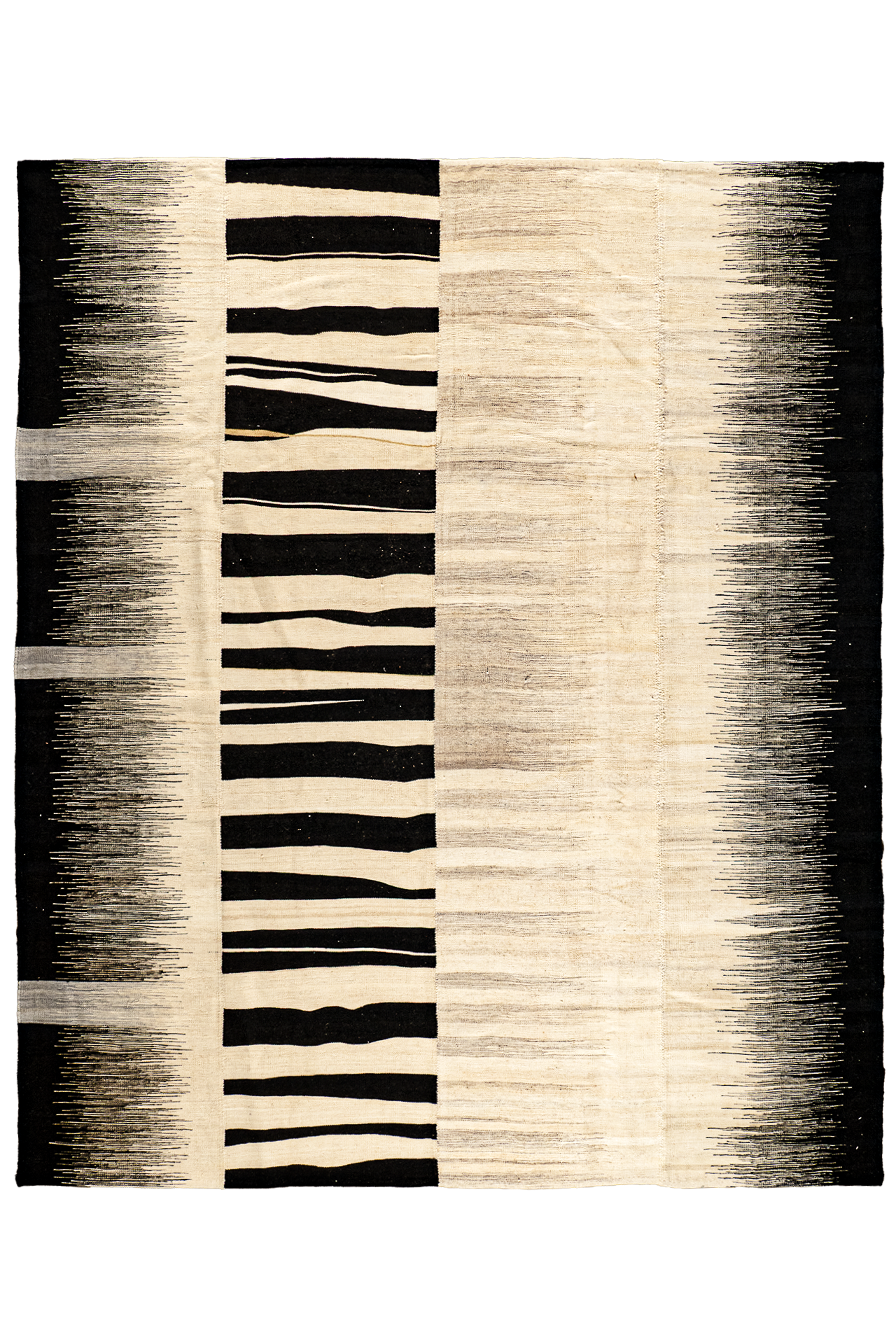 Kelim-Teppich - Graphitlicht