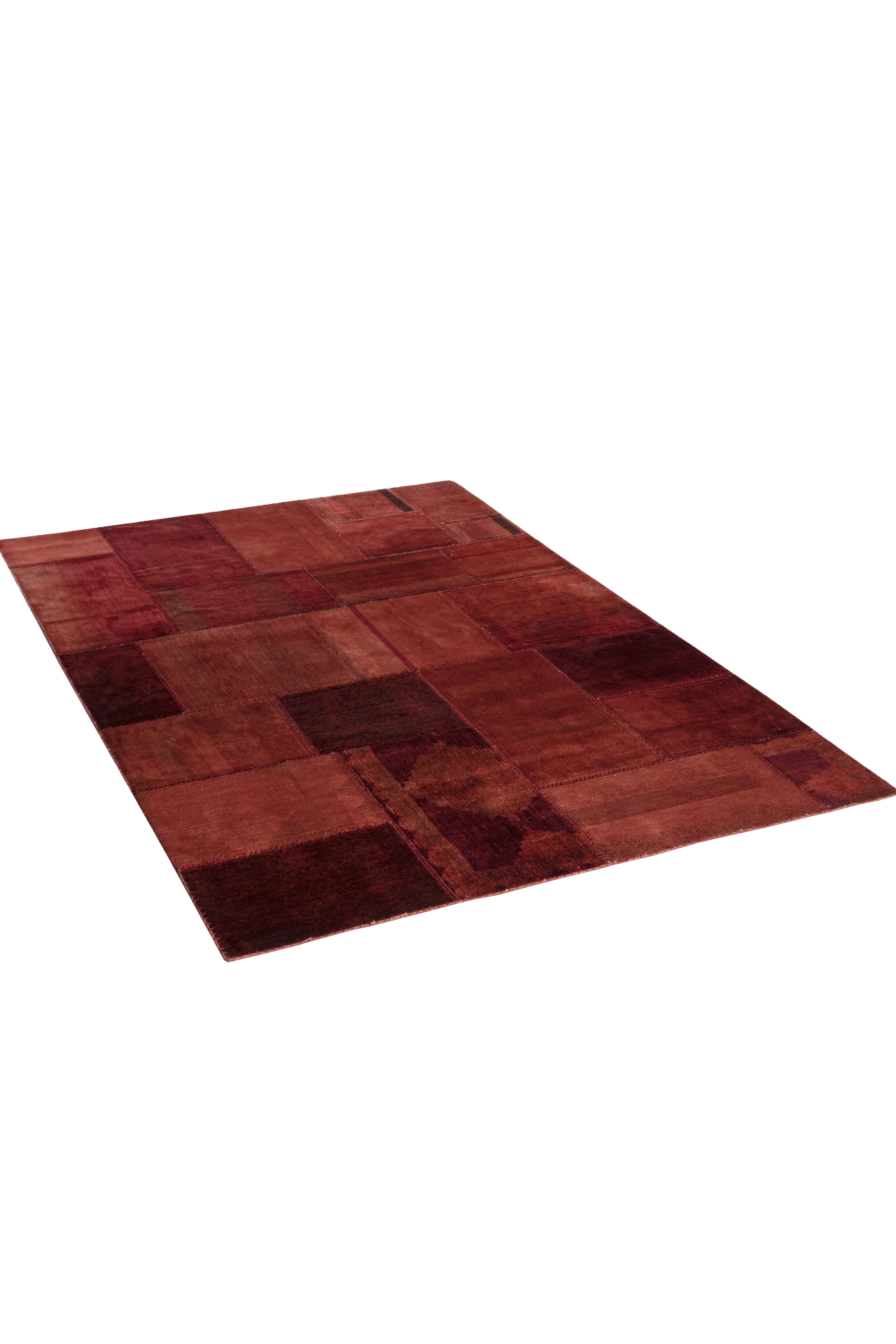 Jordan Collection Designteppich - Patchwork Rubyred