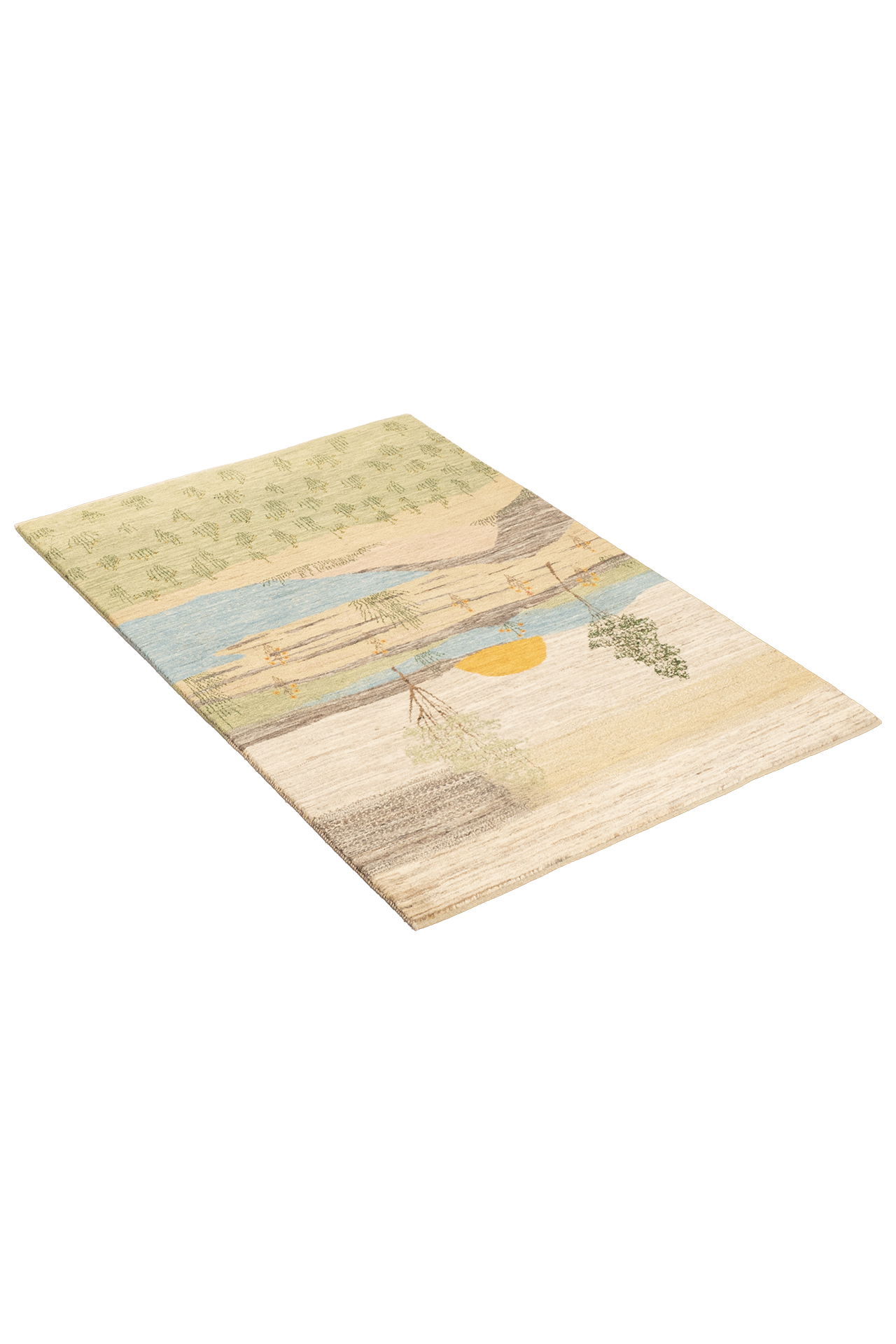 Gabbeh Teppich-Unikat - Abendgold