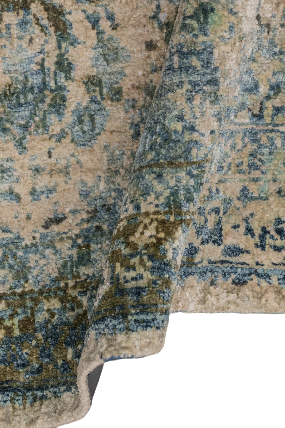 Teppich aus Naturseide & Hochlandwolle - Aquarell