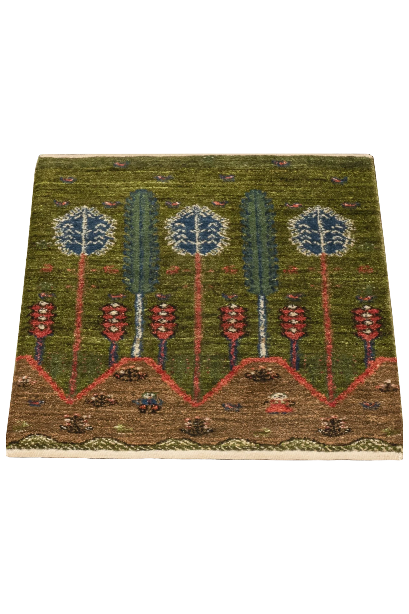 Gabbeh Teppich-Unikat - fröhliche Landschaft